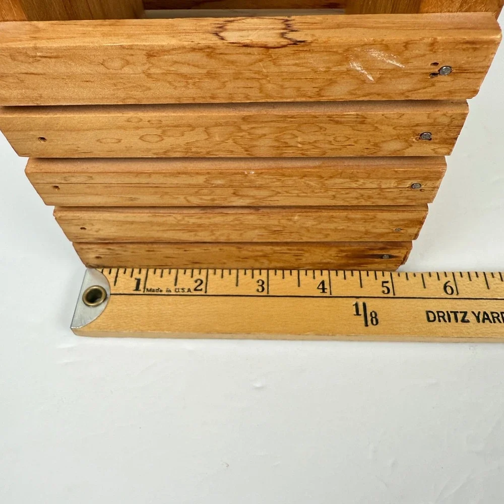 Vintage hand painted ballerinas B. Sylvia Wooden Crate caddy box Planter 1997